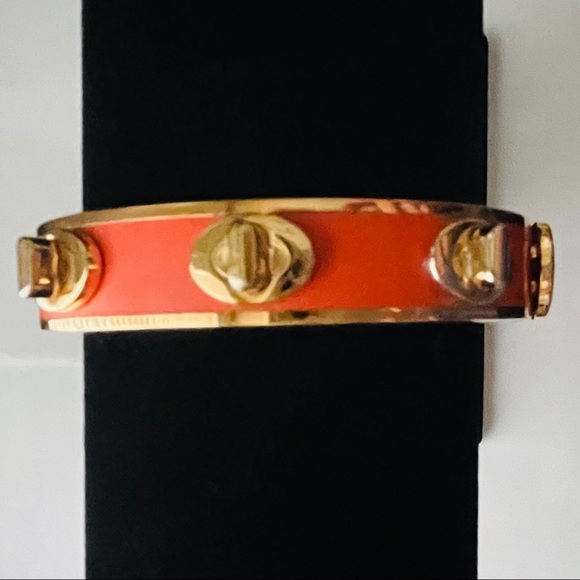 Coach Turnlock Bracelet Elegant Enamel in Orange VINTAGE - Picture 6 of 12